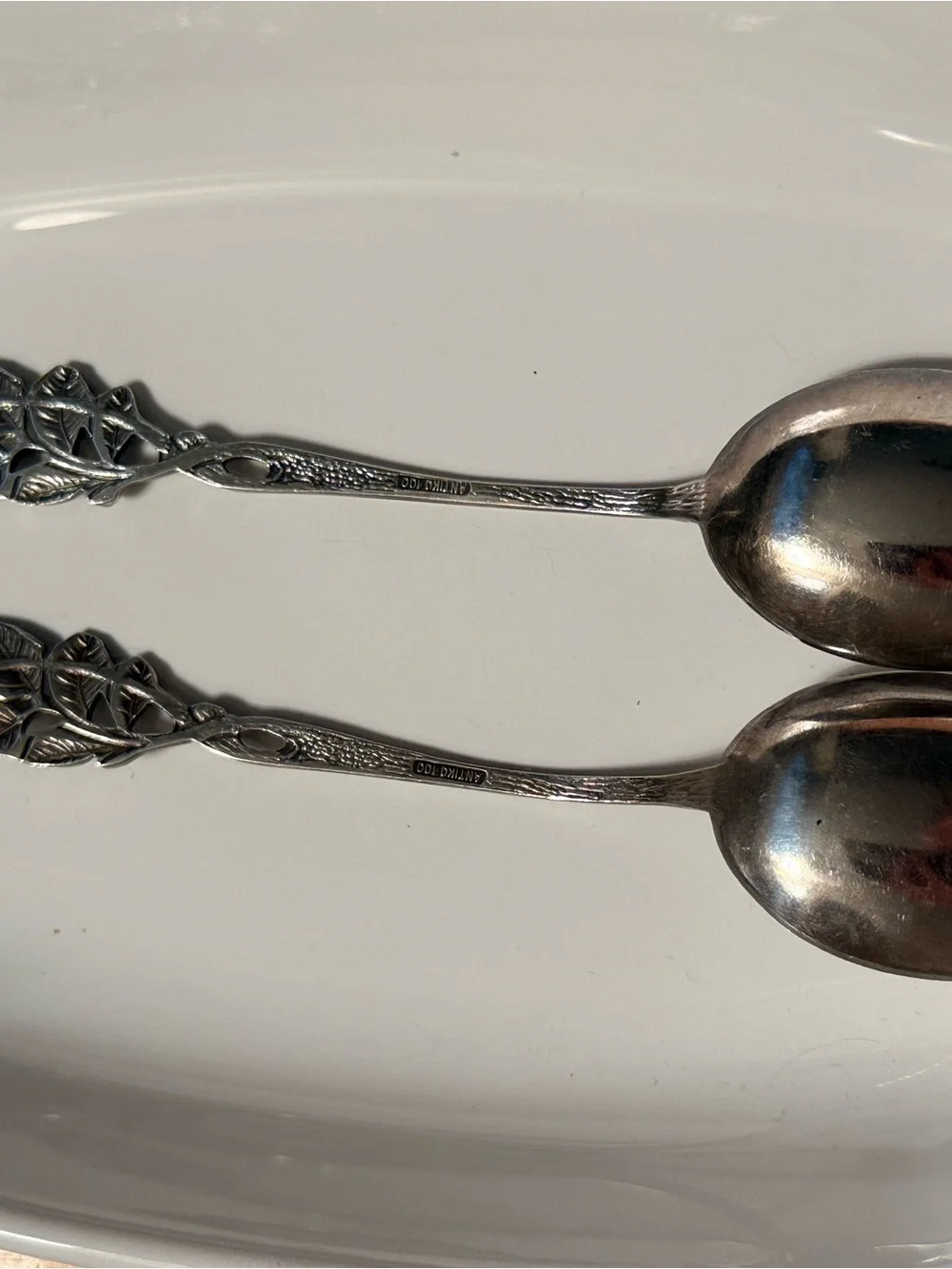Hildesheimer Rose Handle Silver-Plate Serving Spoon Set of 4 p